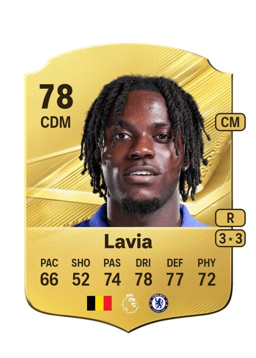 Romeo Lavia 78 gold rare card